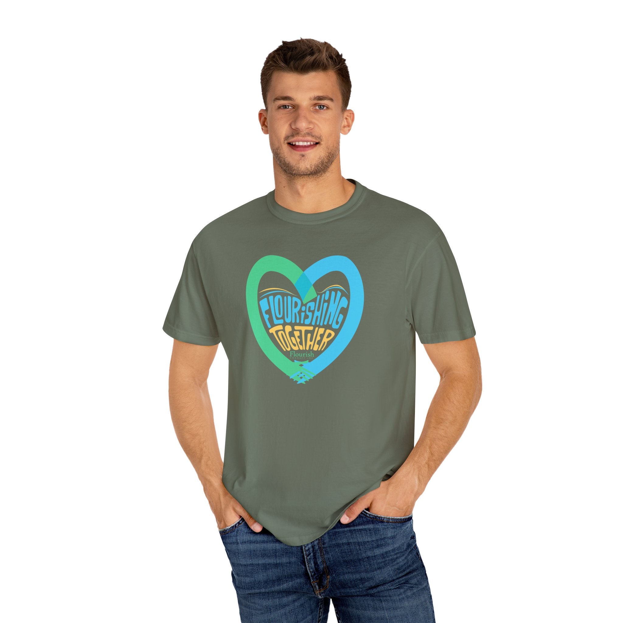 Heart Hands Flourishing Together T-Shirt – Flourish Therapy Collection